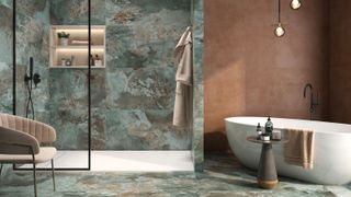 marble effect large format wall and floor tiles