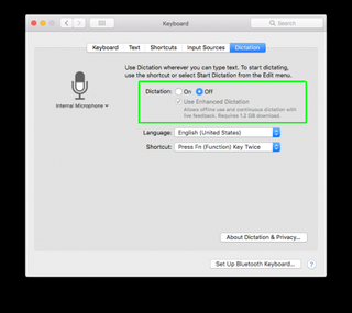 start dictation on mac