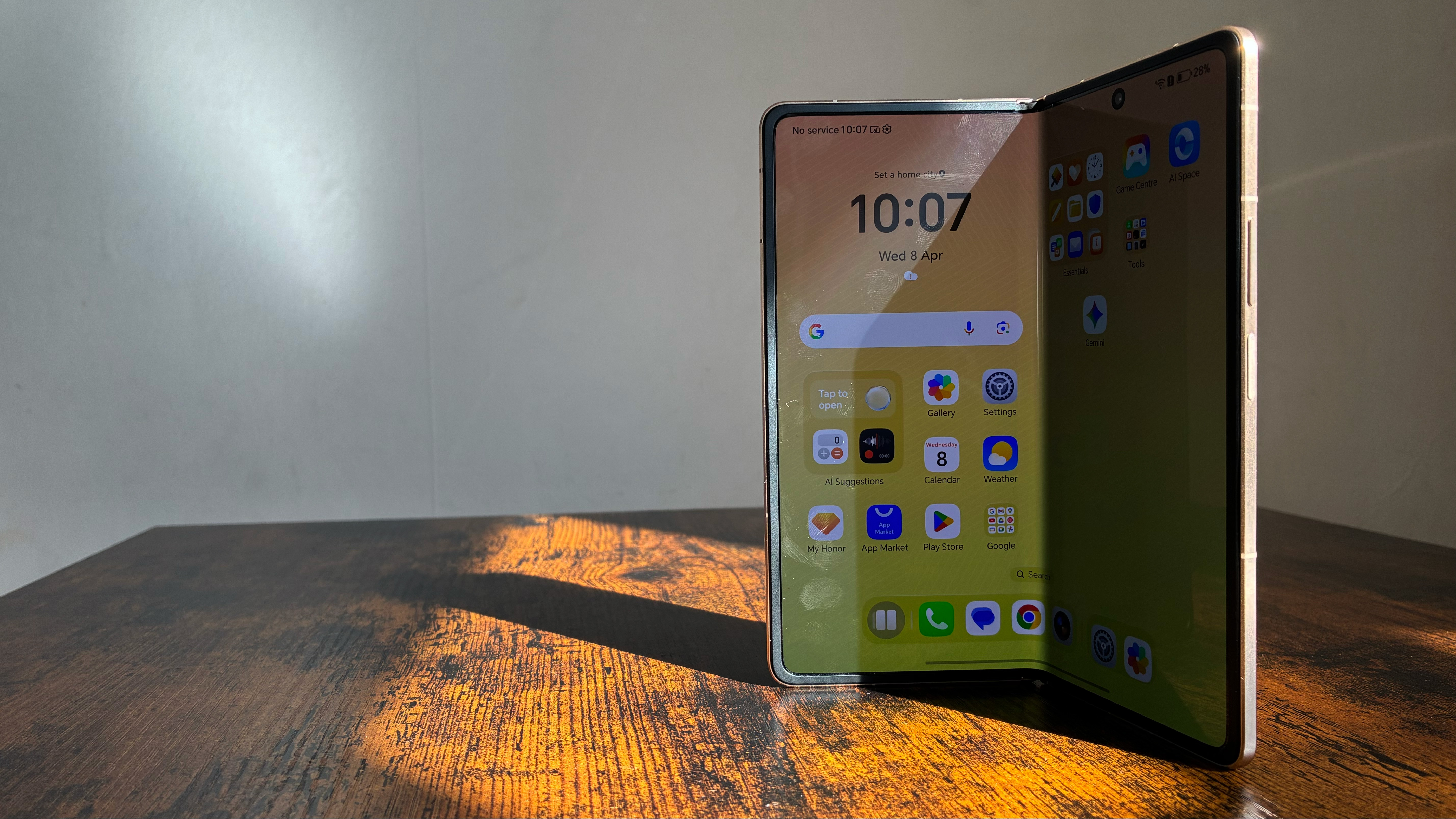 The Honor Magic V6 on a desk