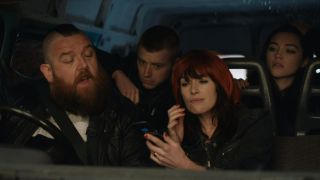 Florence Pugh, Lena Headey, Nick Frost and Jack Lowden in Fighting with My Family