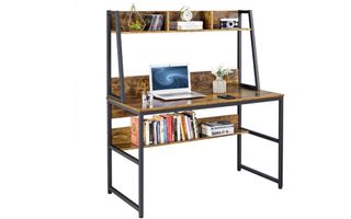 YAHEETECH 47 inch Computer Desk with Hutch