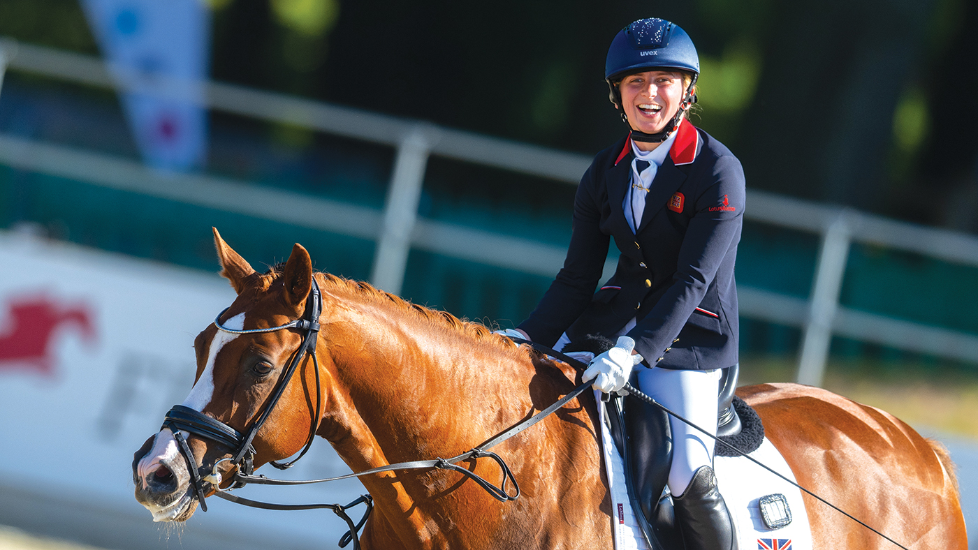 Para dressage tickets: Georgia Wilson smiles after her test on Sakura at teh 2023 European Para Dressage Championships