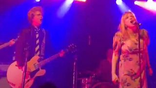 Billie Joe Aermstrong and Courtney Love onstage