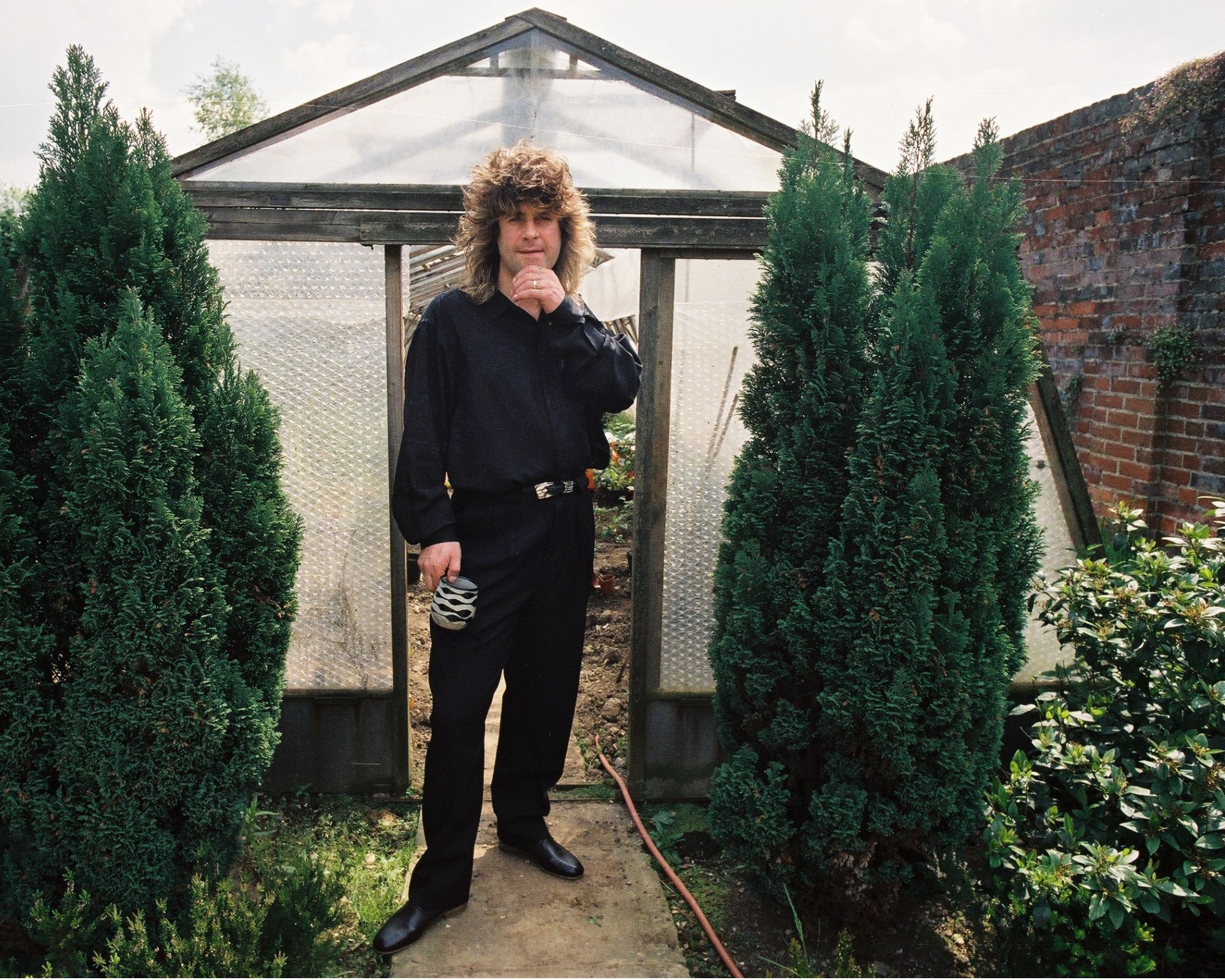 ozzy osbourne in his garden in the 80s