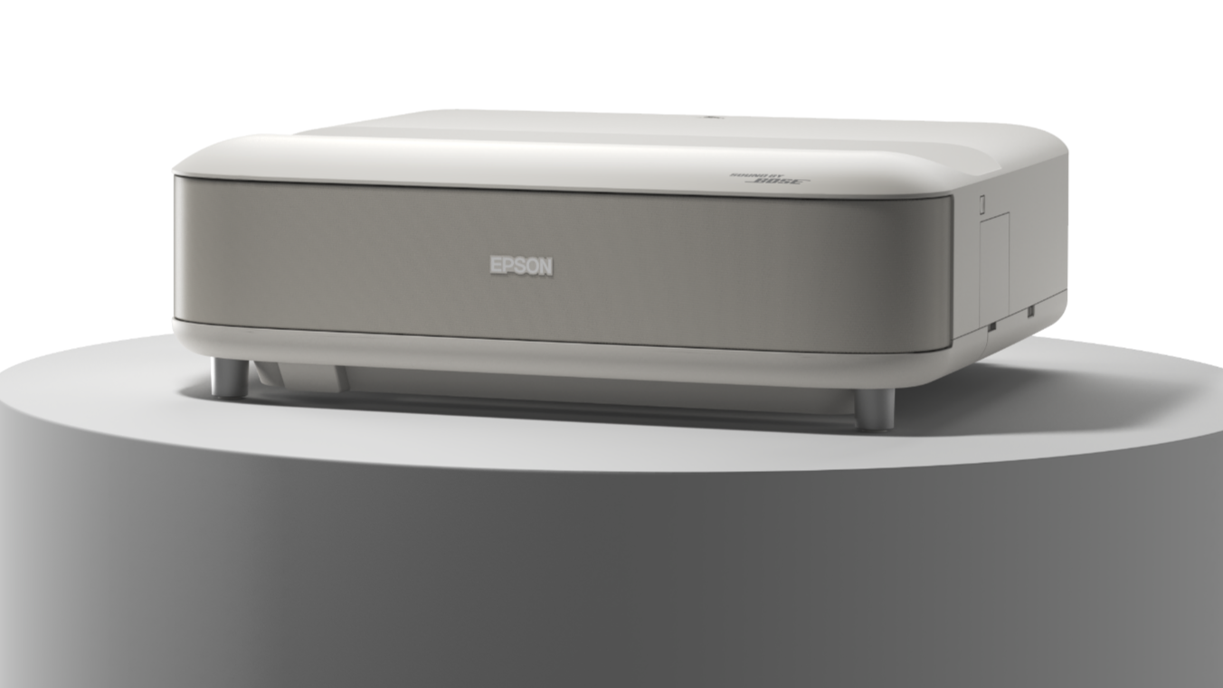 Epson Lifestudio Grand projector on stand