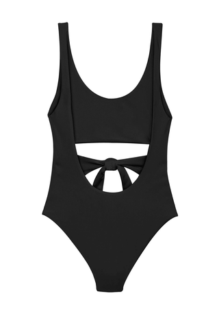black swimsuit