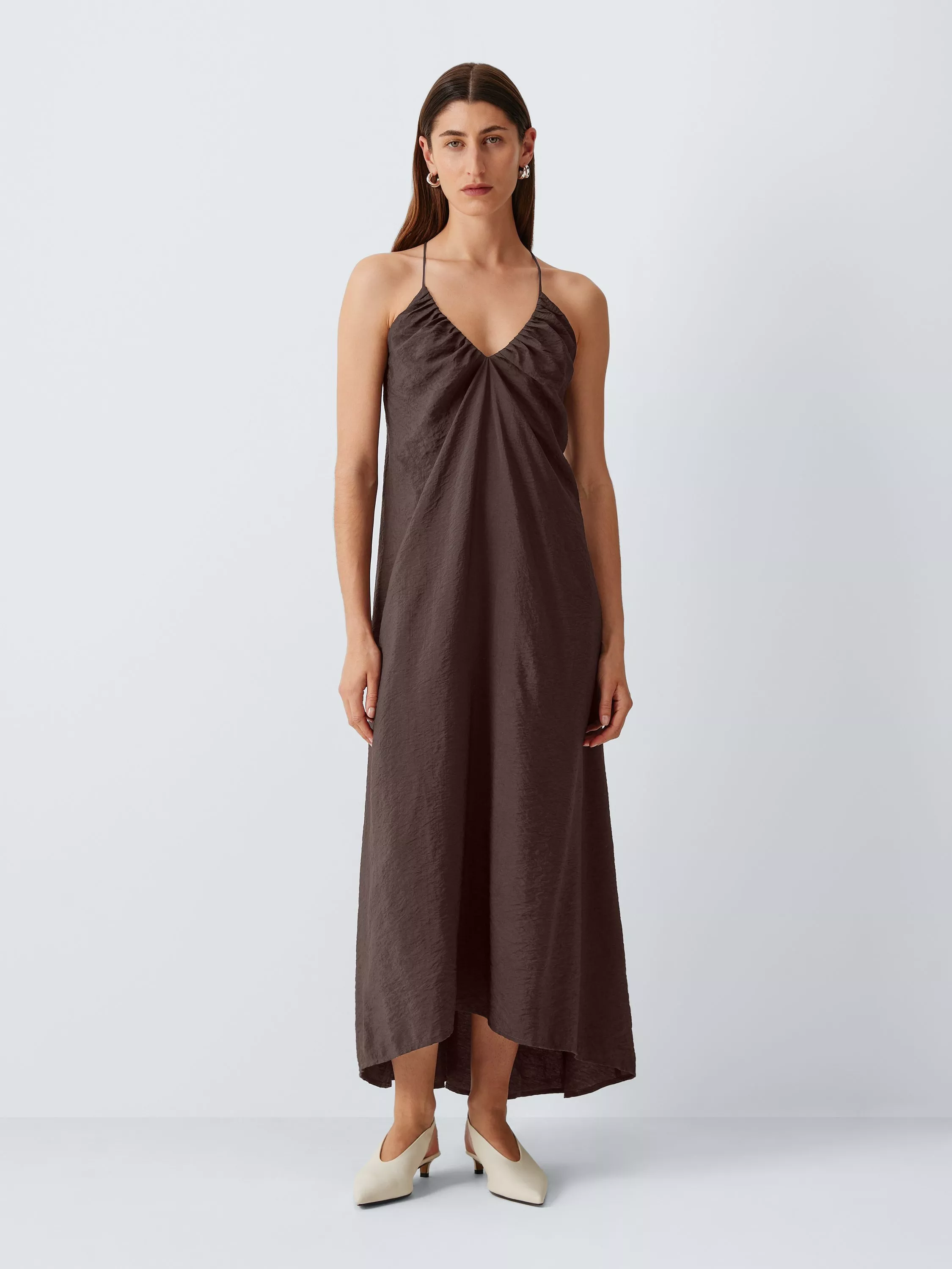 John Lewis Camisole Maxi Dress, Chocolate