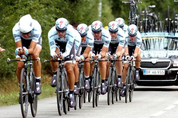 Saxo Bank-SunGard were first team off