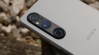A close up of the cameras on a Sony Xperia 1 V
