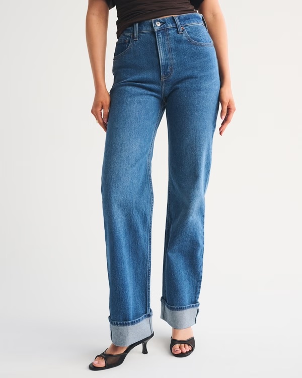 High Rise 90s Relaxed Split-Vent Hem Jean