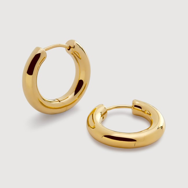 Gold Vermeil Click Small Hoop Earrings