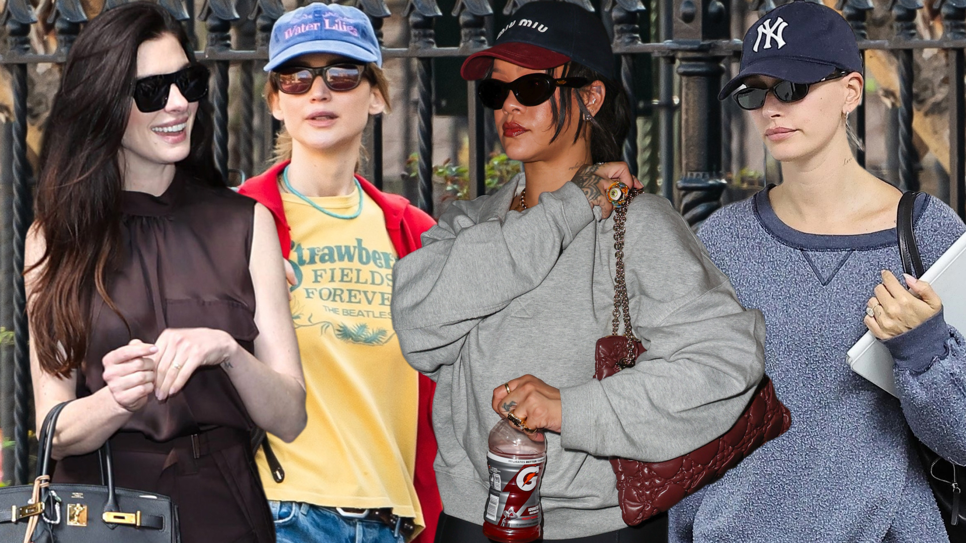 collage of celebrities wearing the ballet sneaker trend