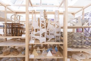 architecture models by studio herzog and de meuron on display