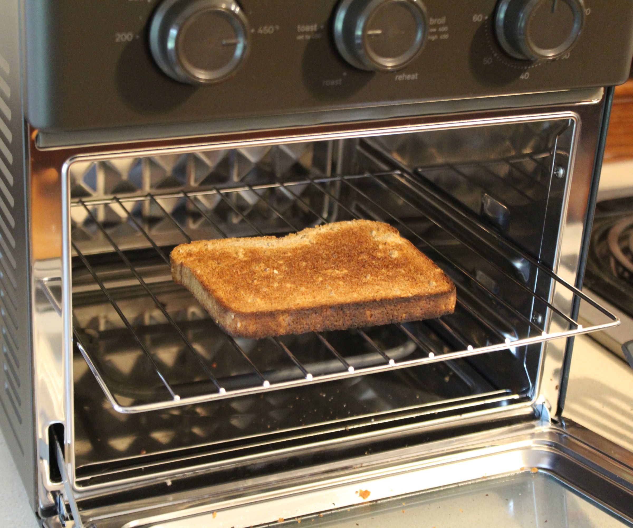Making toast in the Our Place Wonder Oven
