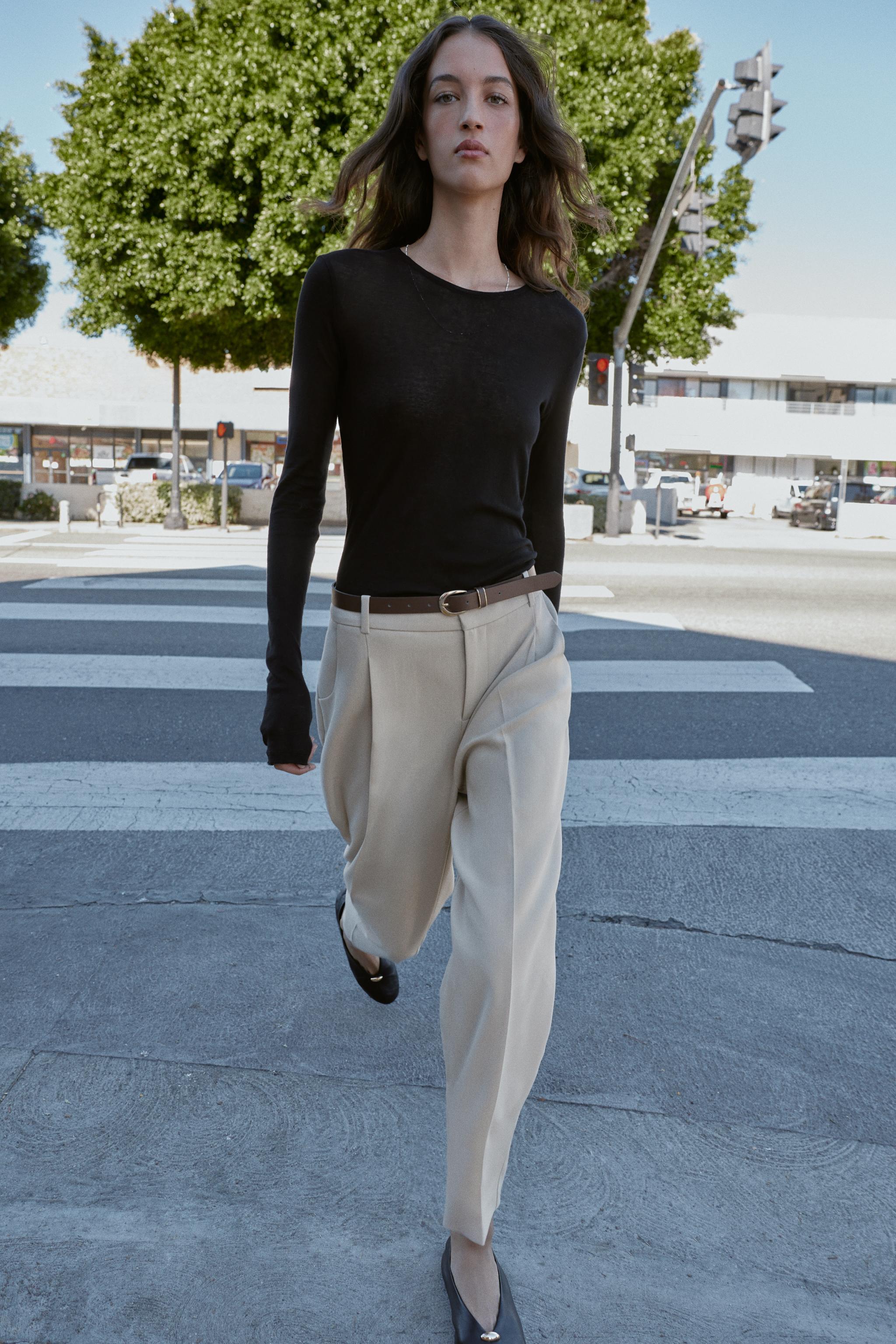 Belted Pleated Pants