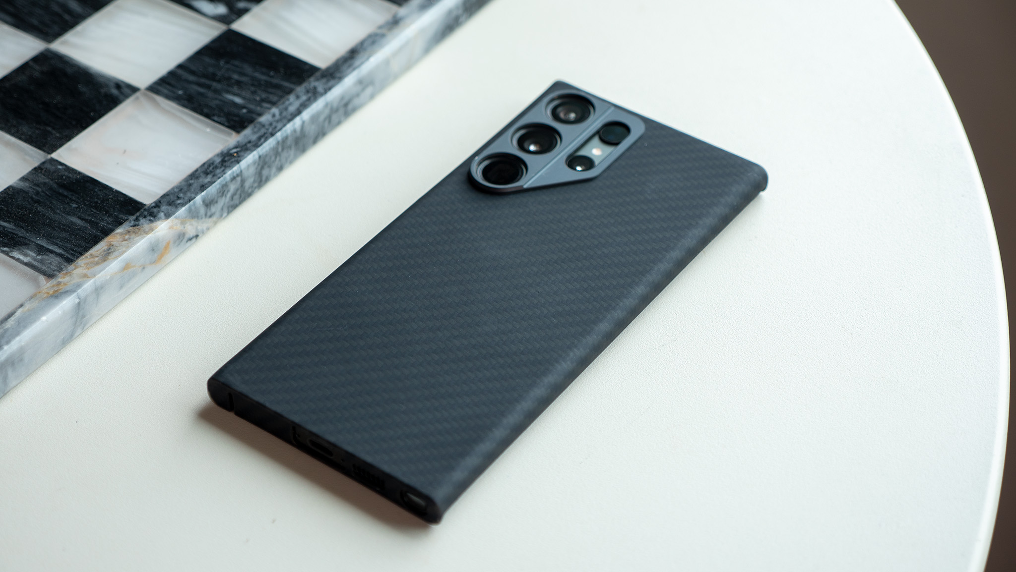 Thinborne Compatible with Nothing Phone 1 Case - [Extremely Thin Aramid  Fiber Cover], Minimalist Style with Carbon Fiber Textures