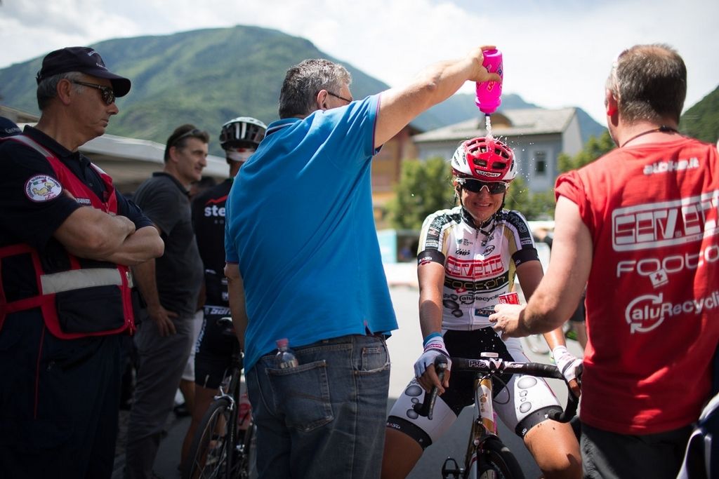 Katia Ragusa (Servetto Footon) cools down after the stage