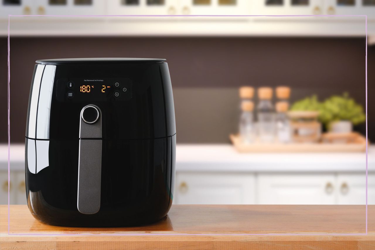 An air fryer on a kitchen counter