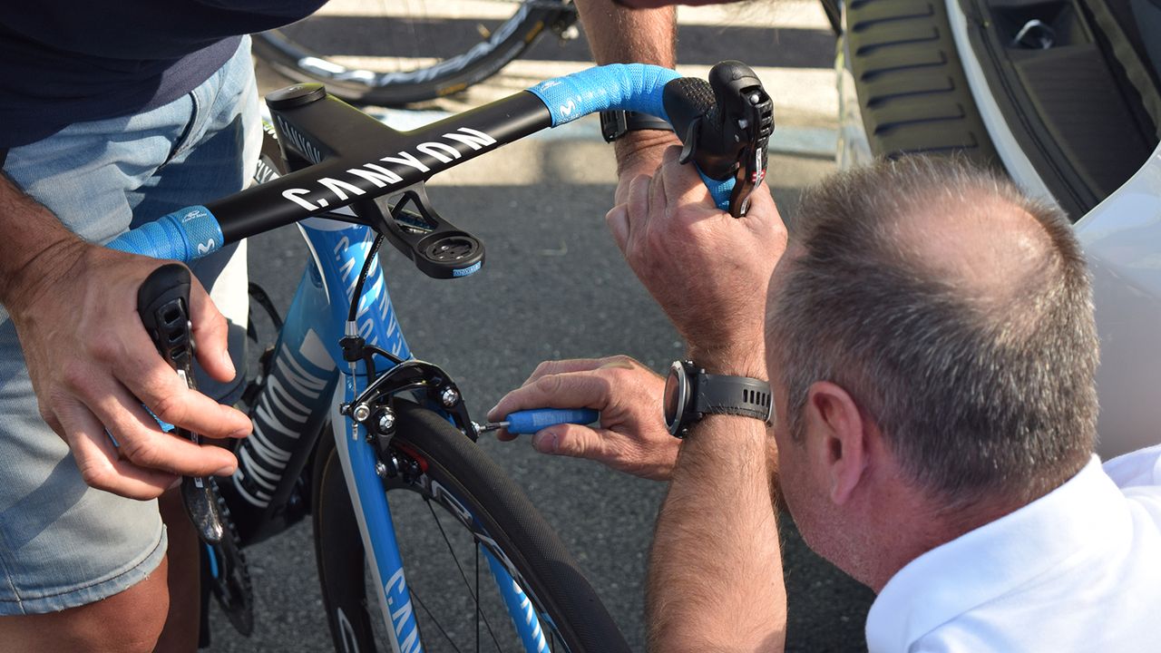 Some final brake pad adjustments ahead of the start
