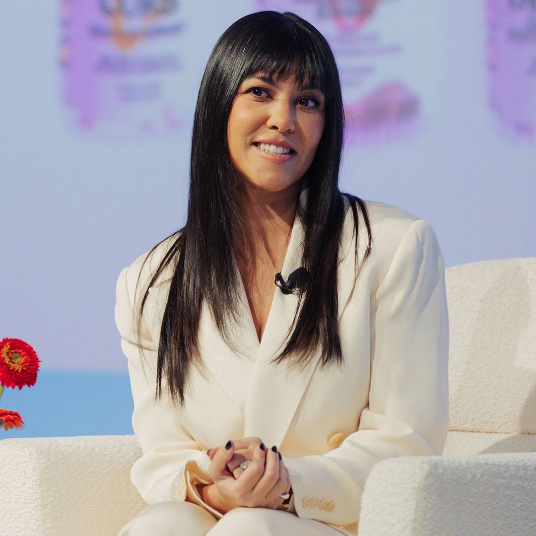 Simon Huck and Kourtney Kardashian Barker at the 2025 Beauty Inc. The Catalysts held at Lavan Midtown on November 18, 2025 in New York, New York. (Photo by Allie Joseph/WWD via Getty Images)