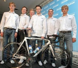 The Milram team and Colnago