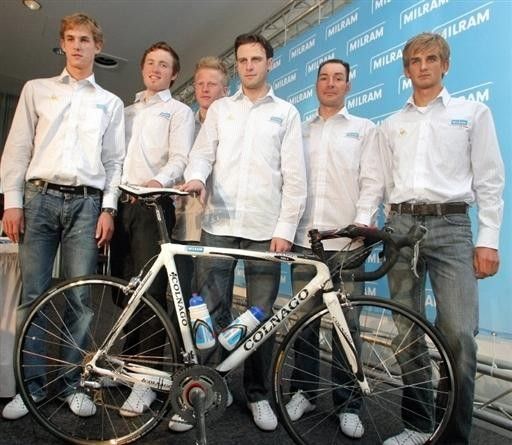 The Milram team and Colnago