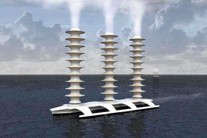 Cloud seeding ship