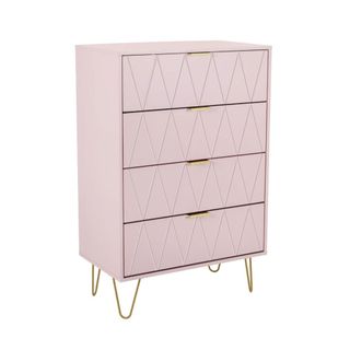 A set of pink drawers