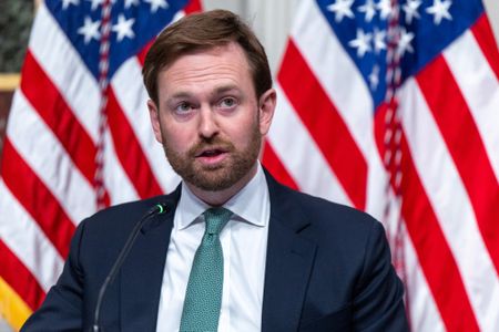 Andrew Ferguson, chair of the Federal Trade Commission (FTC), during the first meeting of the Task Force To Eliminate Fraud in the Eisenhower Executive Office Building of the White House in Washington, DC, US, on Friday, March 27, 2026. The task force, led by Vice President JD Vance, is seeking to target federal benefits fraud, intensifying the administration's oversight of federal funds in Democratic-led states. Photographer: Shawn Thew/EPA/Bloomberg via Getty Images