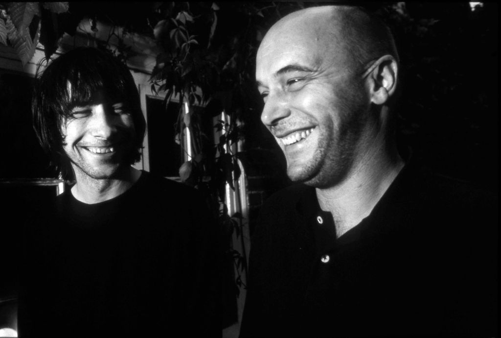 Primal Scream's Bobby Gillespie with Adrian Sherwood