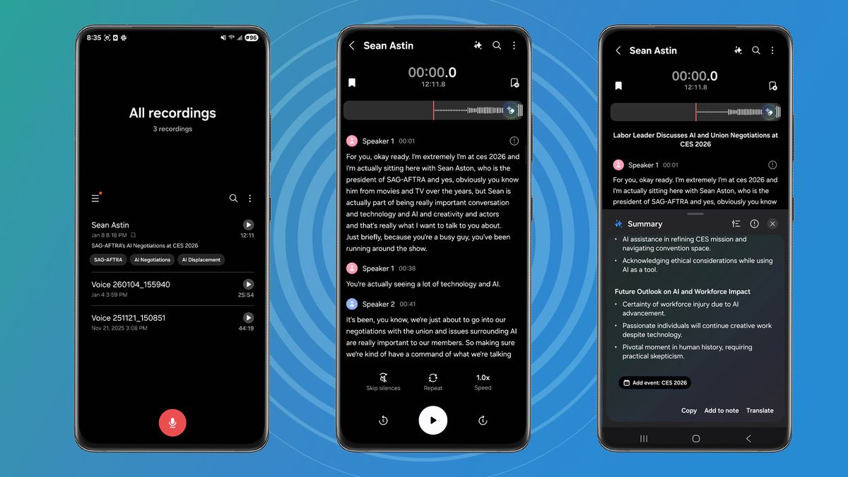 iPhone and Android recorders