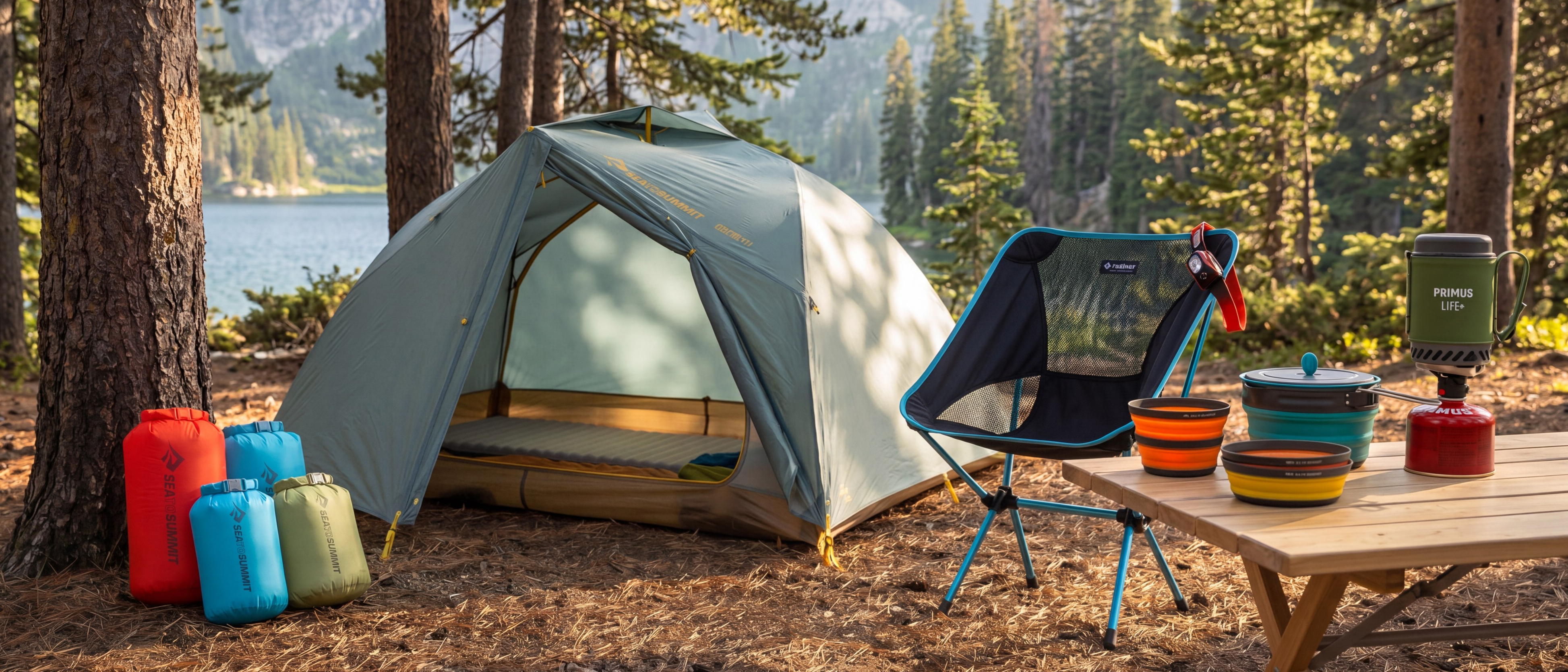 Camping setup in an outdoor environment