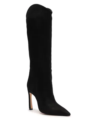 Schutz Maryana Sculpt Pointed Toe High Heel Boots