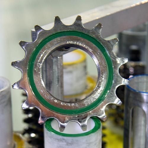 Shimano Dura-Ace sprockets are sent to Japan for special treatment.