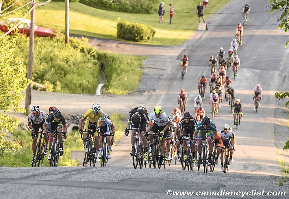 Riders hit the final 21 percent grade to the finish of stage 3b at Tour de Beauce