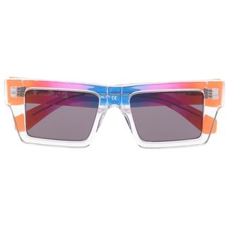 perspex and stripe sunglasses