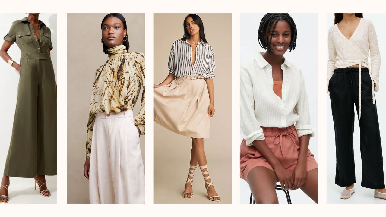 Summer outfit ideas from Karen Millen, Banana Republic, Anthropologie, Uniqlo, H&amp;M