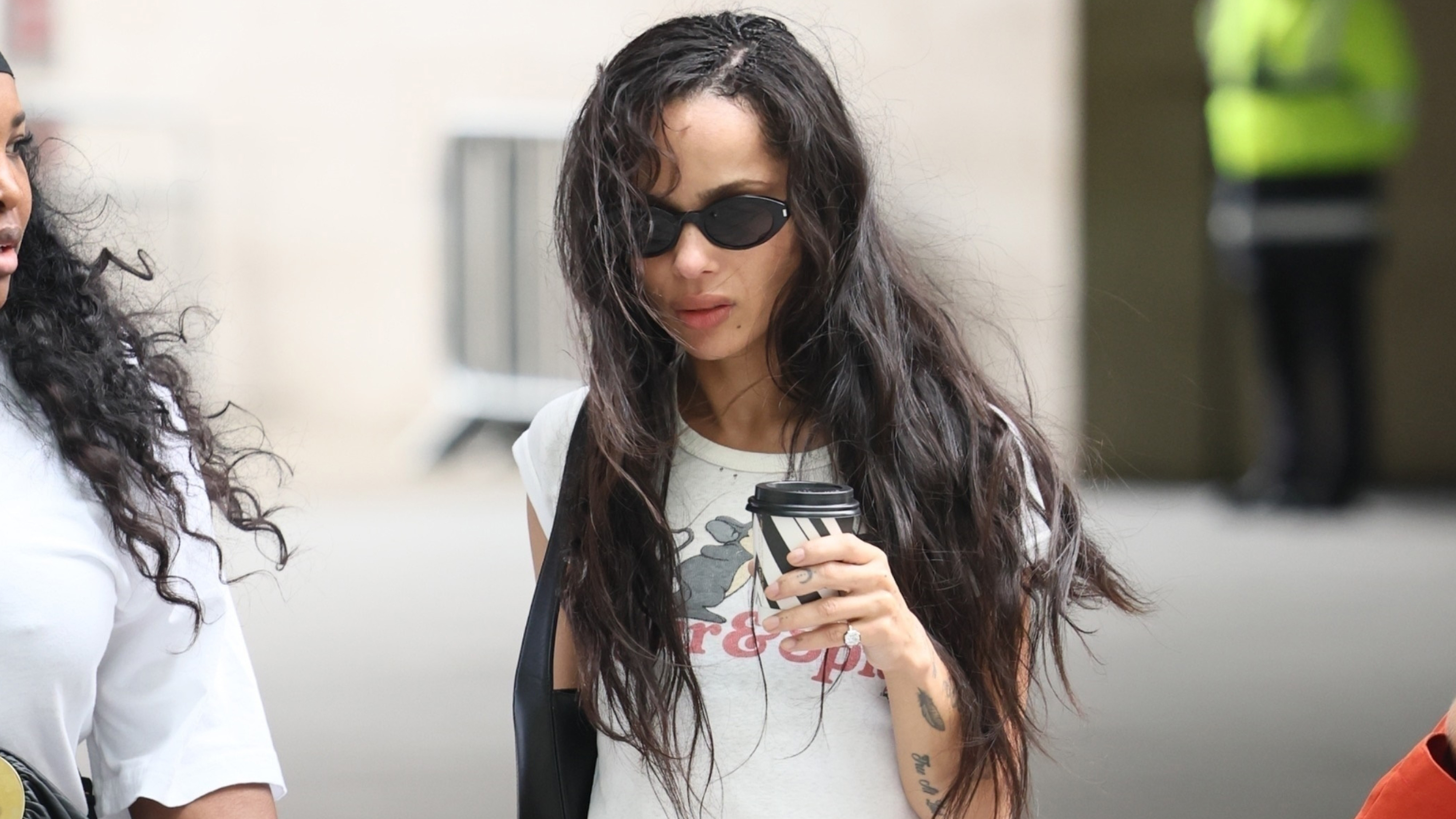 Zoe Kravitz was spotted making a casual, low-key appearance at the BBC Studios.