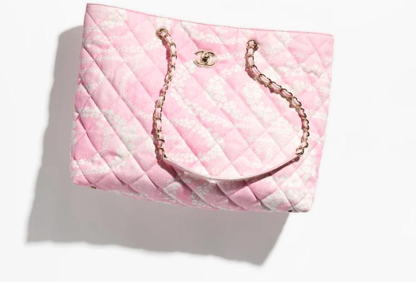 Pink Chanel beach bag
