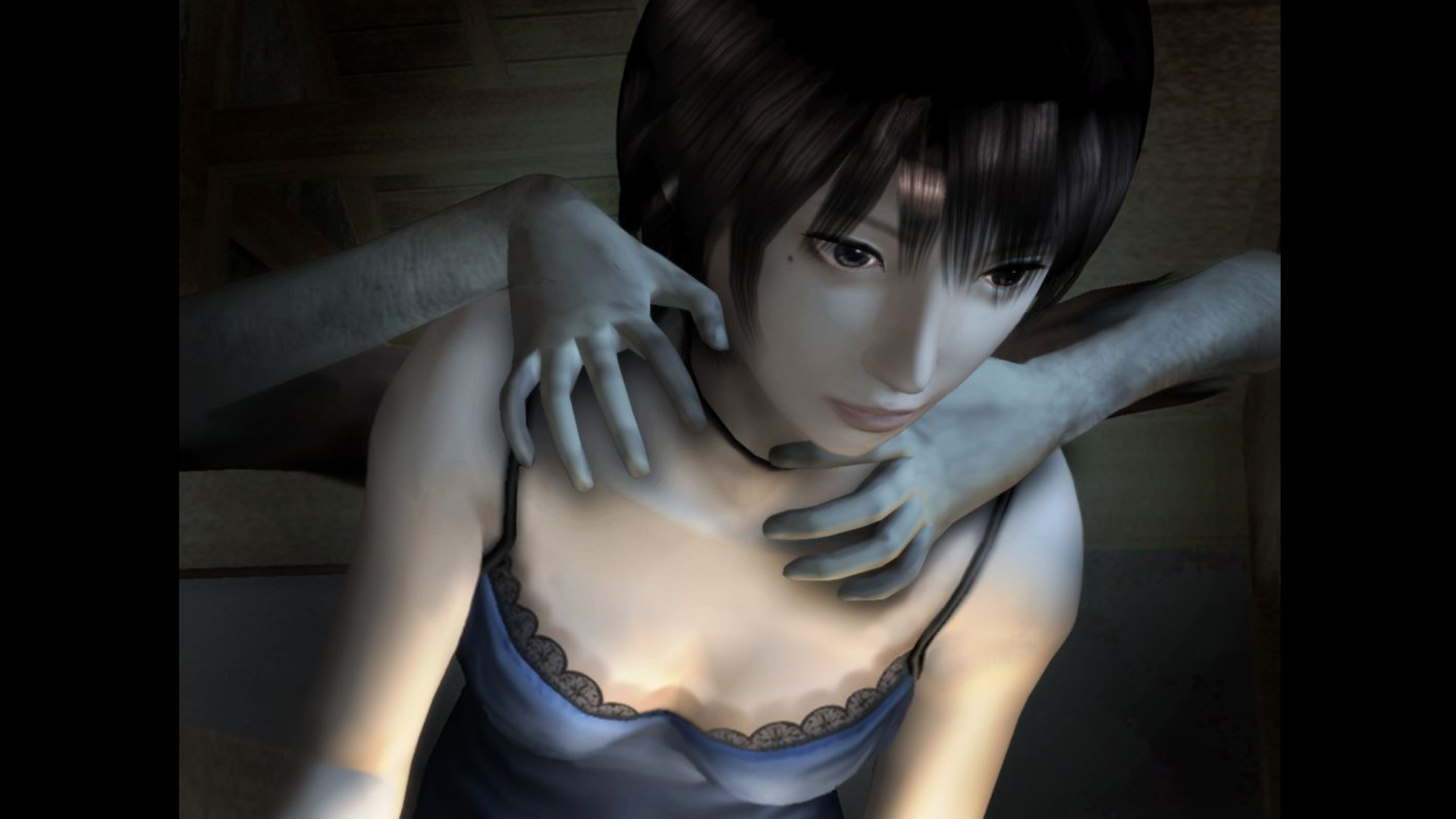 Ghost hands grab from behind in Fatal Frame 3 (AKA Project Zero 3)