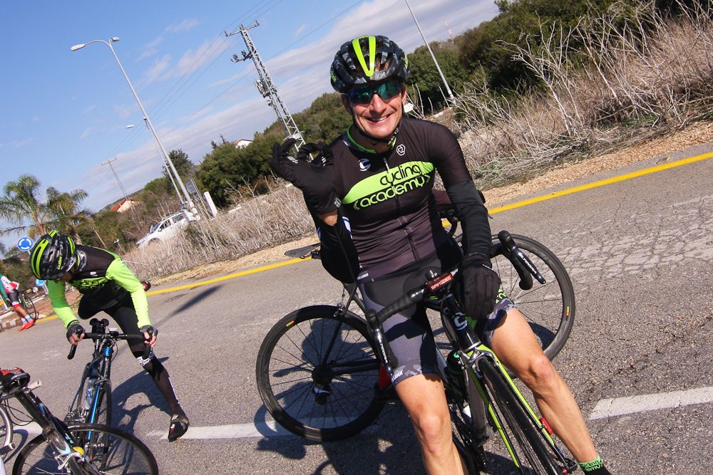 Team founder Ron Baron enjoys a break in the ride.