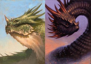 How to draw a dragon: Two dragon illustrations