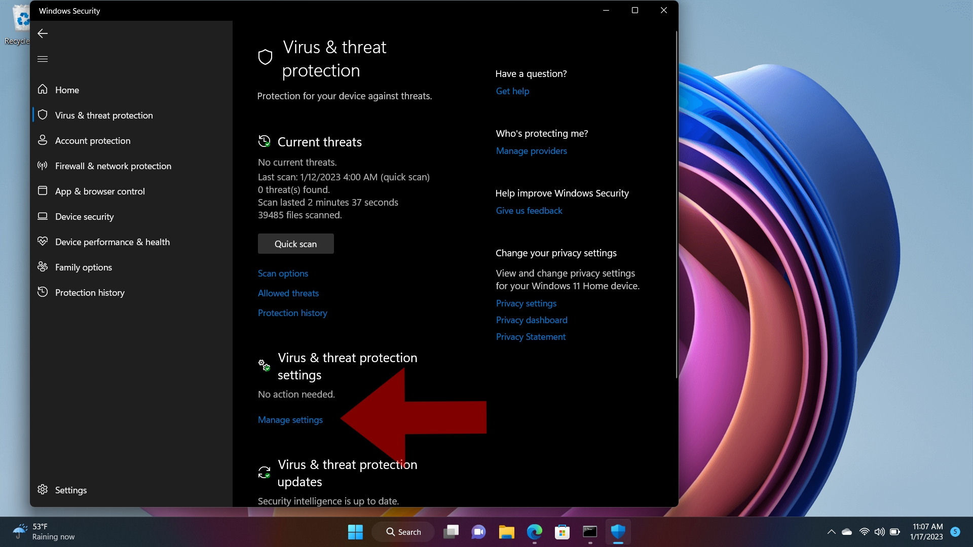 Desative o Microsoft Defender no Windows 11