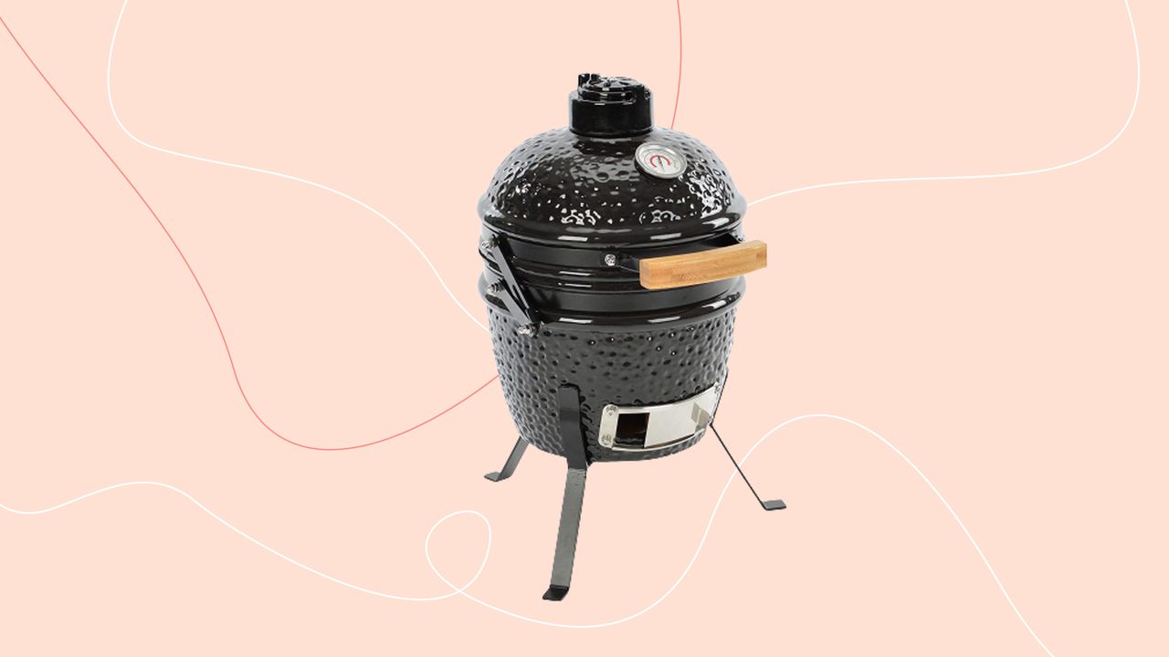 LANDMANN Kamado Grill on Ideal Home pink background