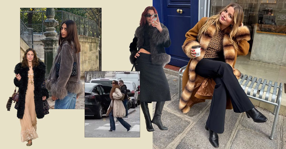 2025’s Fur-Trimmed Coat Trend That’s Already It Girl-Approved