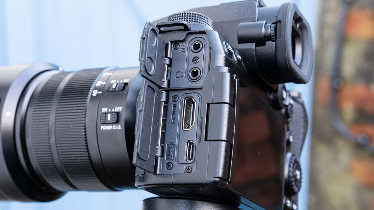 Panasonic Lumix G9II attached to tripod