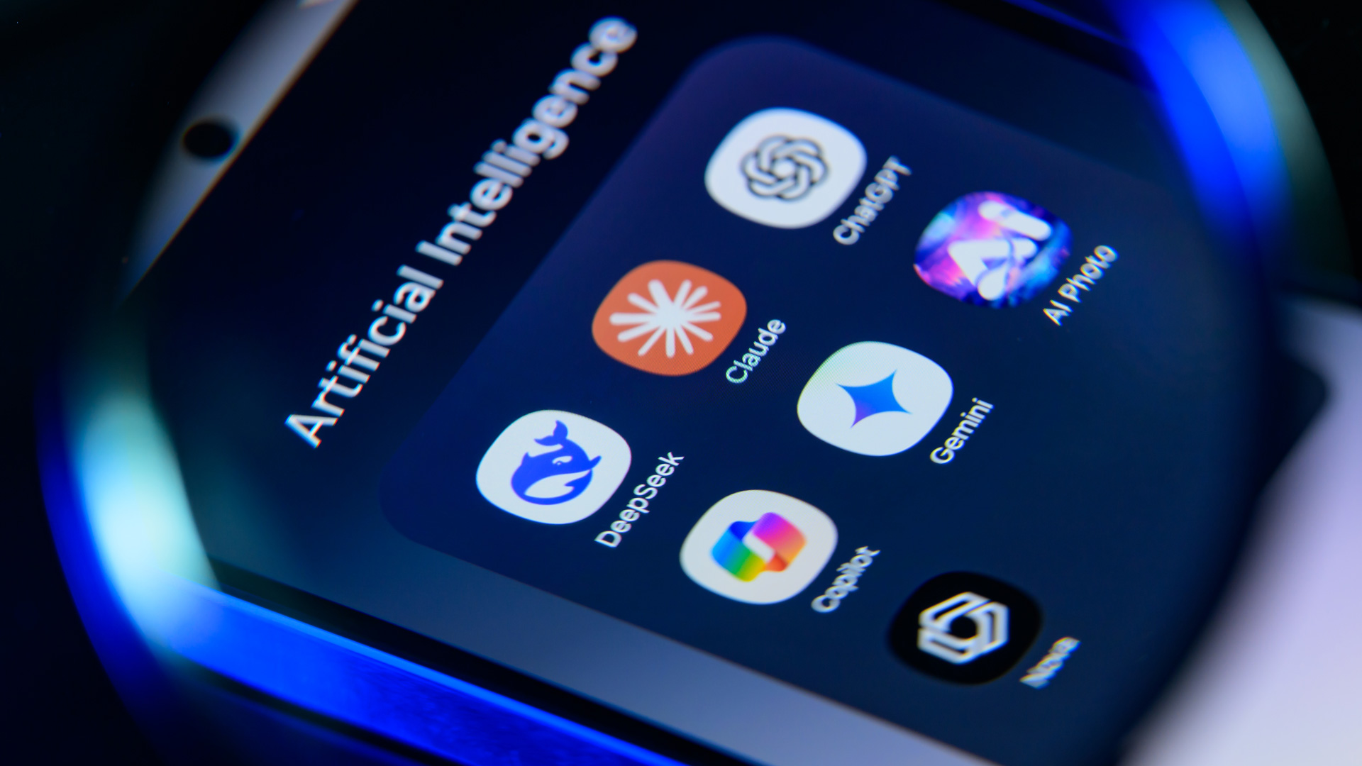 AI apps on a smartphone screen.