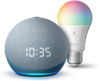 Amazon Echo Dot (4th Gen) with Clock and Sengled Color bulb