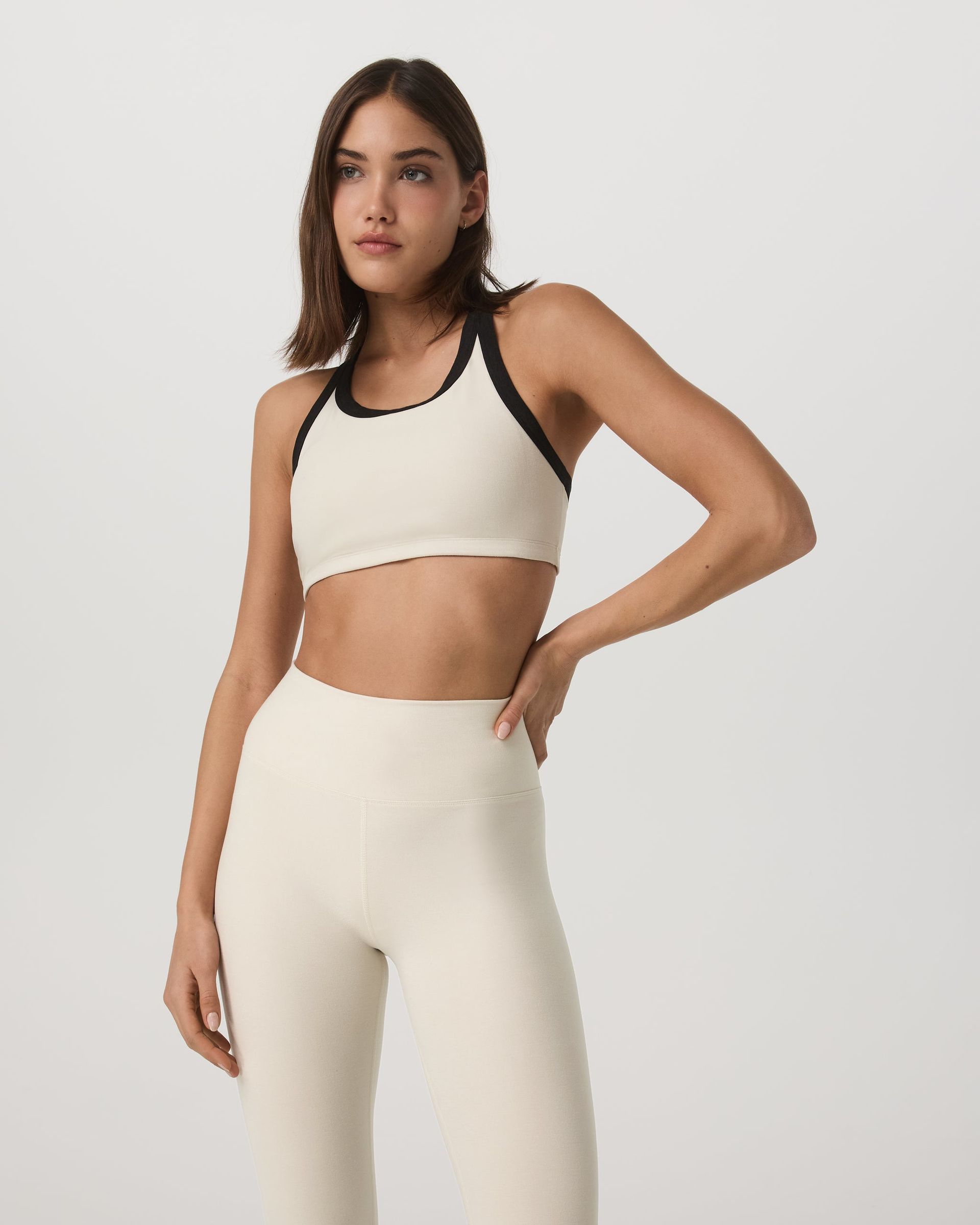 Elevation Racer Bra - Bone Heather - Xxs