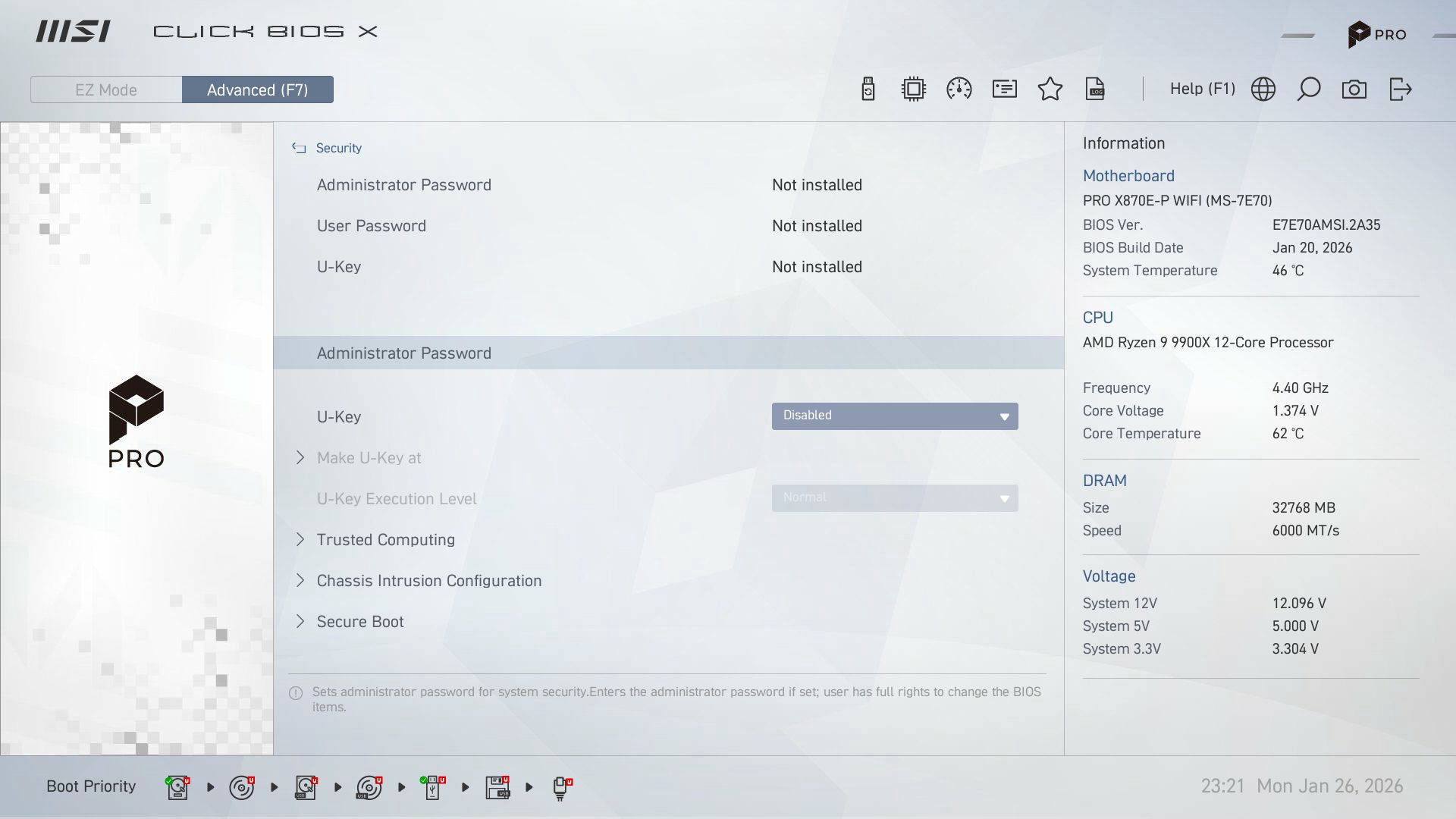 MSI Pro X870E-P Wifi